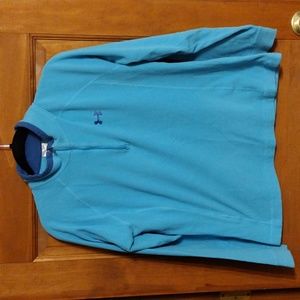 Lt blue UA 1/2 zip fleece top size large